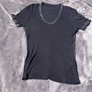 Zadig & Voltaire Tino Foil size M, embellished black t-shirt